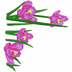 Flowers And Tree Embroidery Design 11